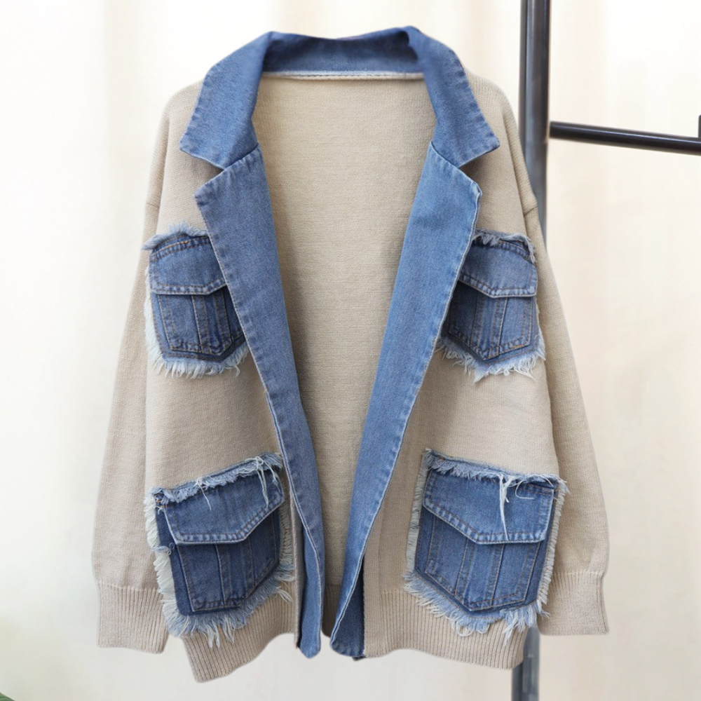 Veste Loose à Détails Denim | Originale | Décontractée et Tendance