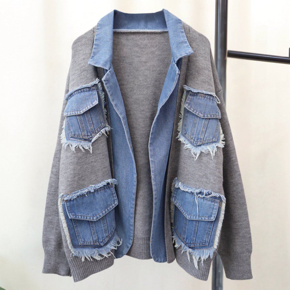 Veste Loose à Détails Denim | Originale | Décontractée et Tendance