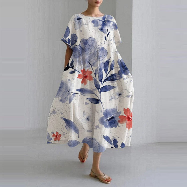 Robe Longue Bohème | Coton Léger | Élégance & Confort