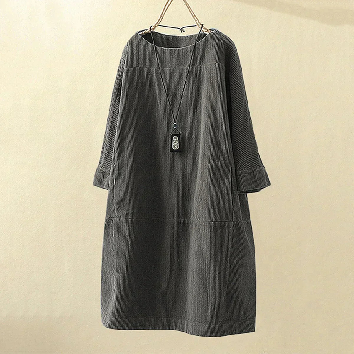 Robe en Velours Côtelé | Élégance & Confort | Style Vintage Décontracté