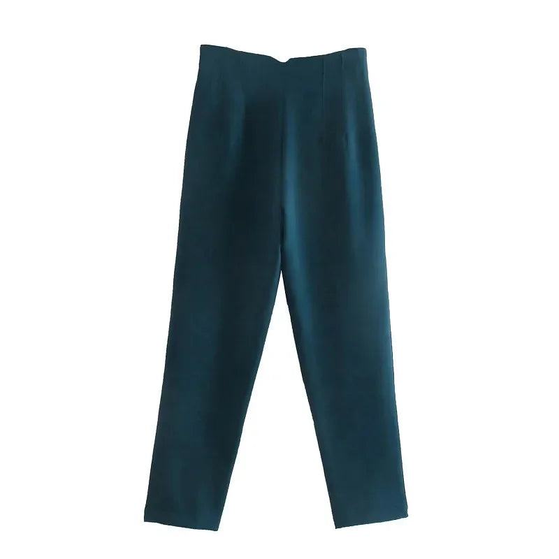 Pantalon Cigarette Taille Haute | Élégance & Confort | Look Chic et Moderne