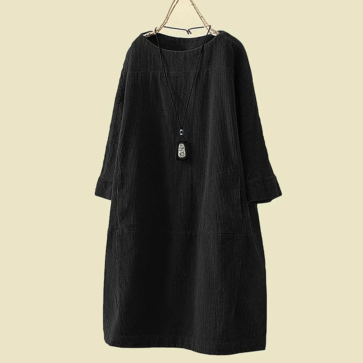 Robe en Velours Côtelé | Élégance & Confort | Style Vintage Décontracté