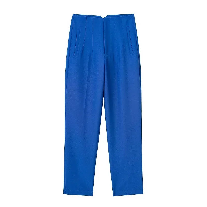 Pantalon Cigarette Taille Haute | Élégance & Confort | Look Chic et Moderne