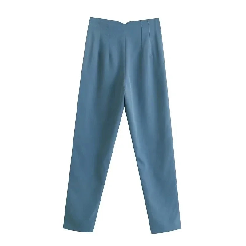 Pantalon Cigarette Taille Haute | Élégance & Confort | Look Chic et Moderne