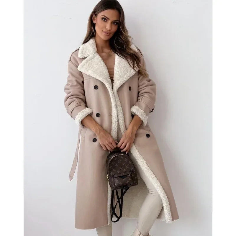 Manteau Long en Similicuir | Élégance & Chaleur | Hiver Chic