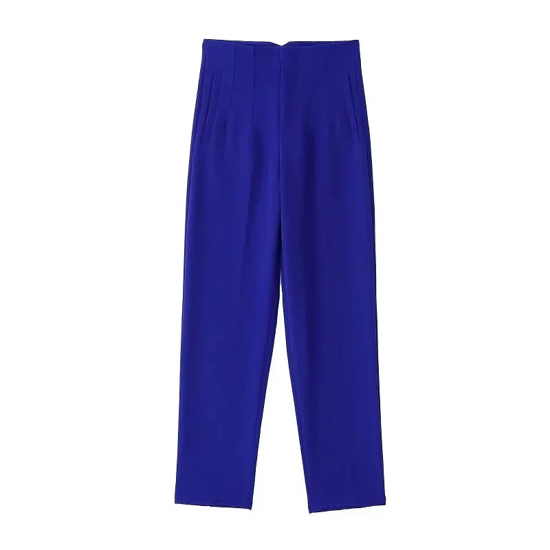 Pantalon Cigarette Taille Haute | Élégance & Confort | Look Chic et Moderne