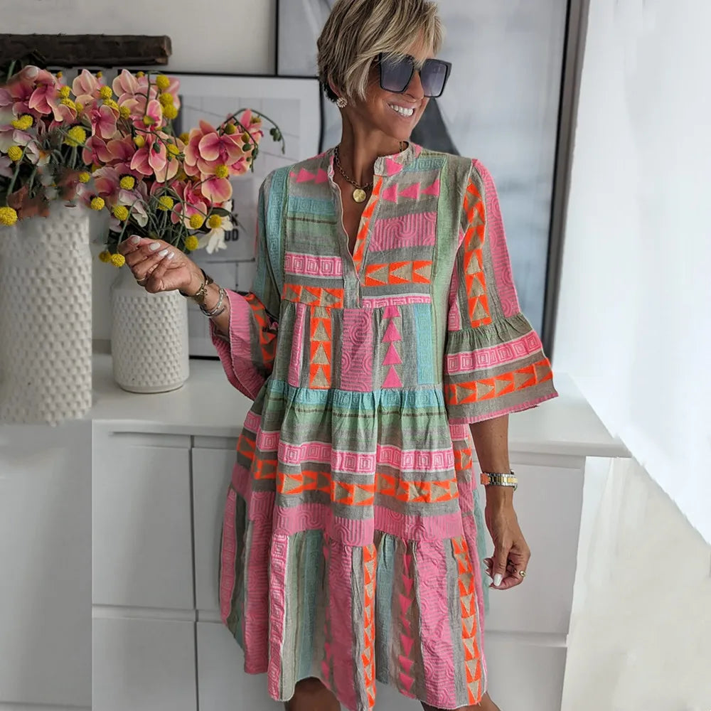 Robe Bohème Chic | Fluide & Confortable | Parfaite pour l'Été