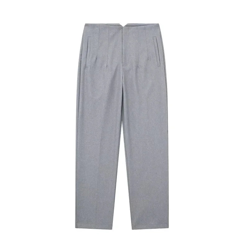 Pantalon Cigarette Taille Haute | Élégance & Confort | Look Chic et Moderne
