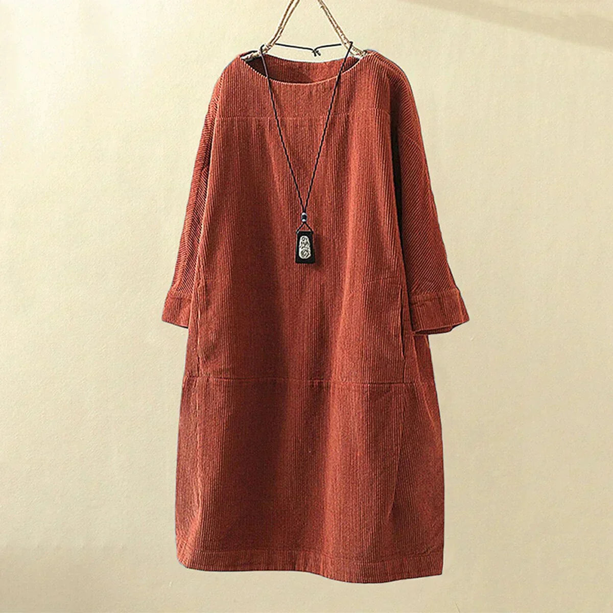 Robe en Velours Côtelé | Élégance & Confort | Style Vintage Décontracté