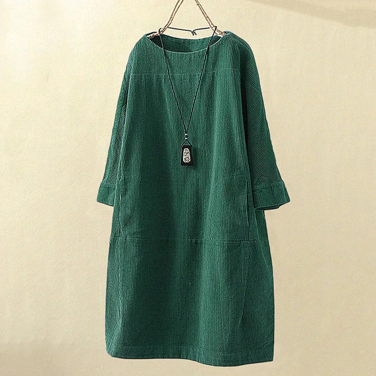 Robe en Velours Côtelé | Élégance & Confort | Style Vintage Décontracté