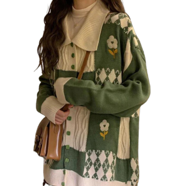 Gilet Maille Fantaisie | Doux | Graphique et Floral